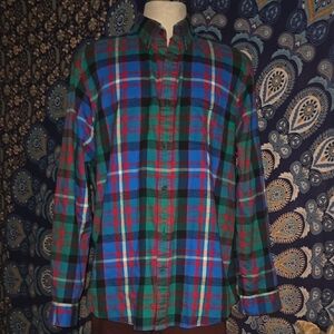 Multicolor Plaid Shirt XL, Lands End